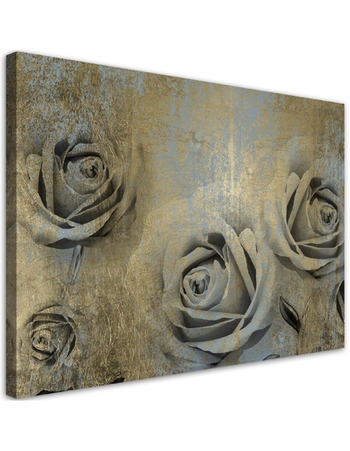 Modern canvas painting - Golden roses | FEEBY