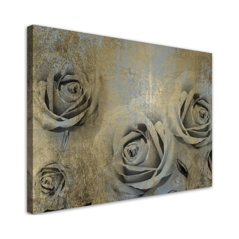 Modern canvas painting - Golden roses | FEEBY