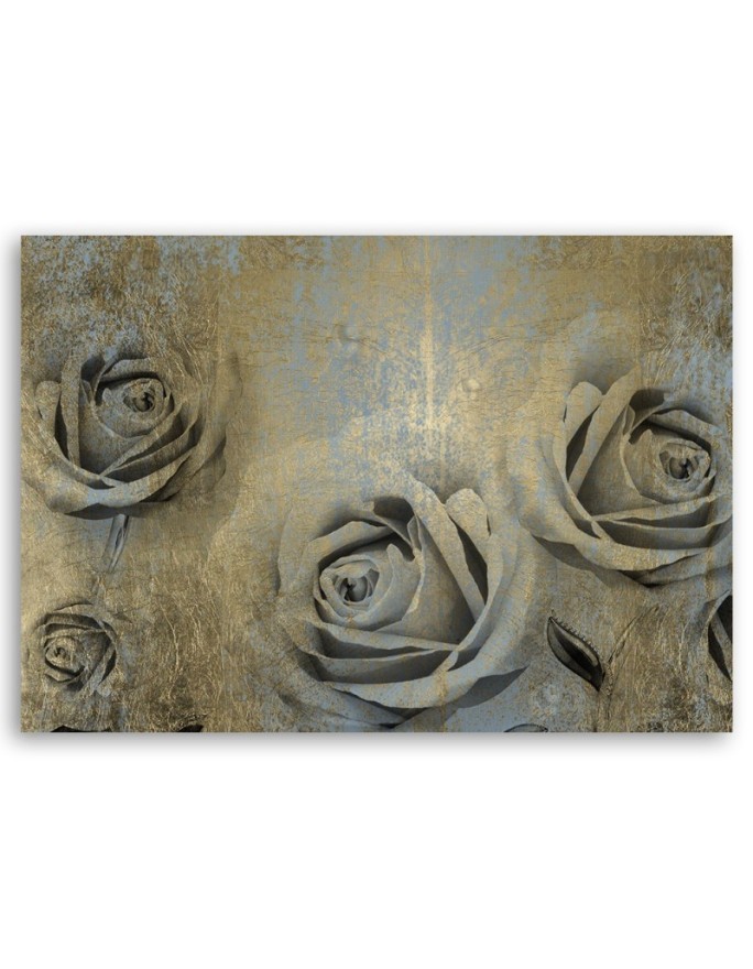 Modern canvas painting - Golden roses | FEEBY