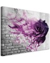 Canvas prints for bedroom - Purple rose against a brick wall | FEEBY