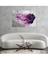 Canvas prints for bedroom - Purple rose against a brick wall | FEEBY