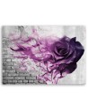 Canvas prints for bedroom - Purple rose against a brick wall | FEEBY
