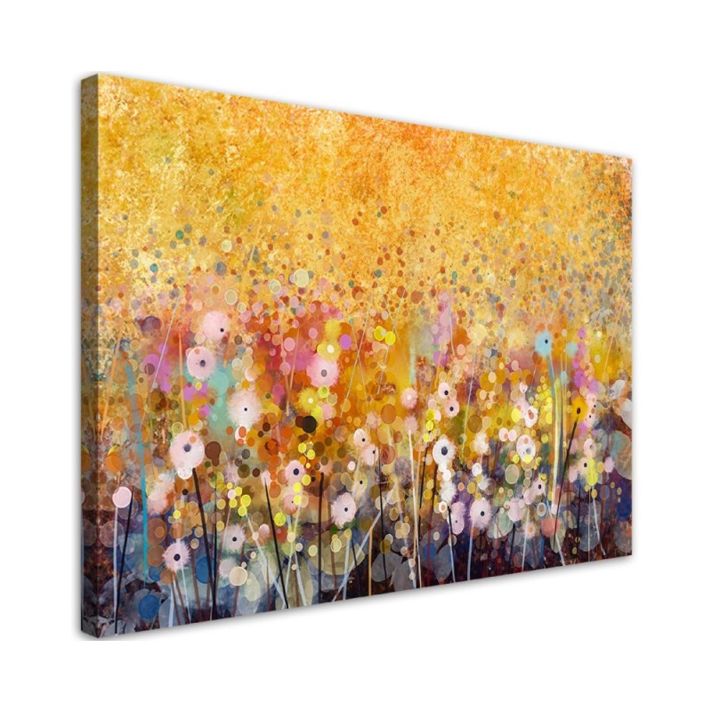 Modern Canvas painting for living room - Flowers meadow nature | FEEBY