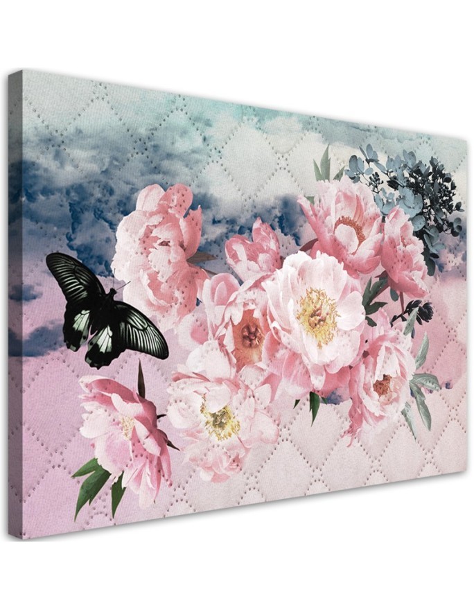 Canvas prints with flowers - Pink flowers bouquet. High quality  | FEEBY