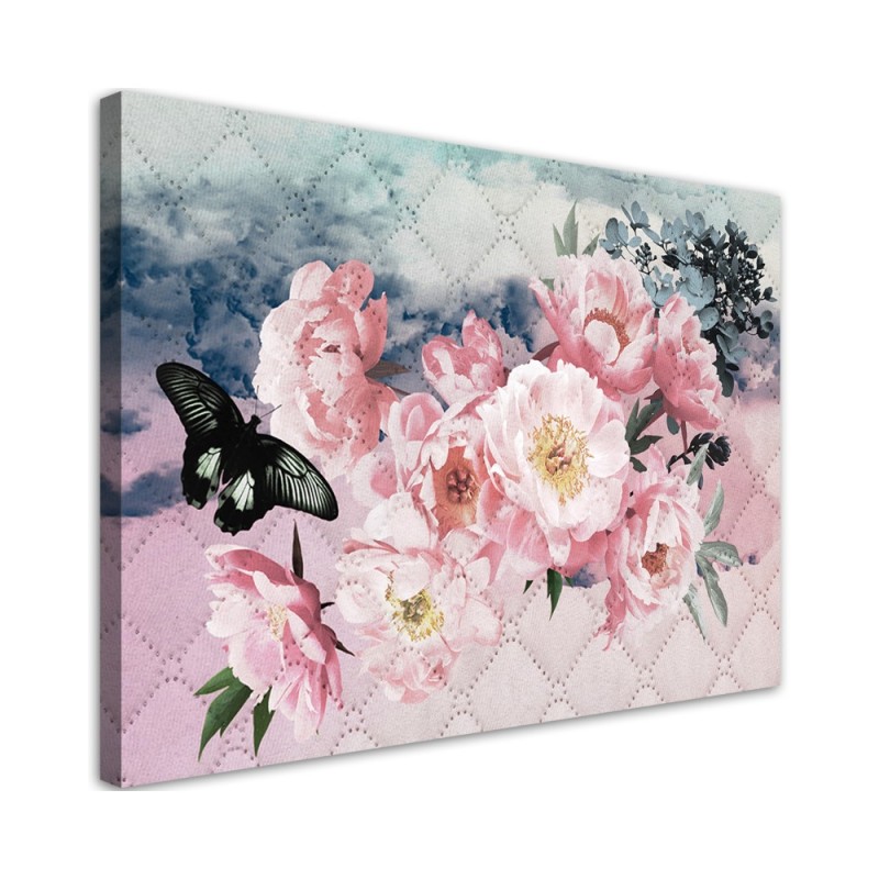 Canvas prints with flowers - Pink flowers bouquet. High quality  | FEEBY