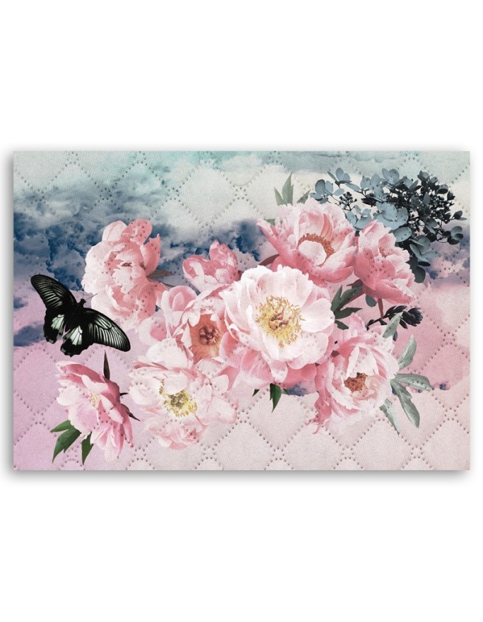 Canvas prints with flowers - Pink flowers bouquet. High quality  | FEEBY