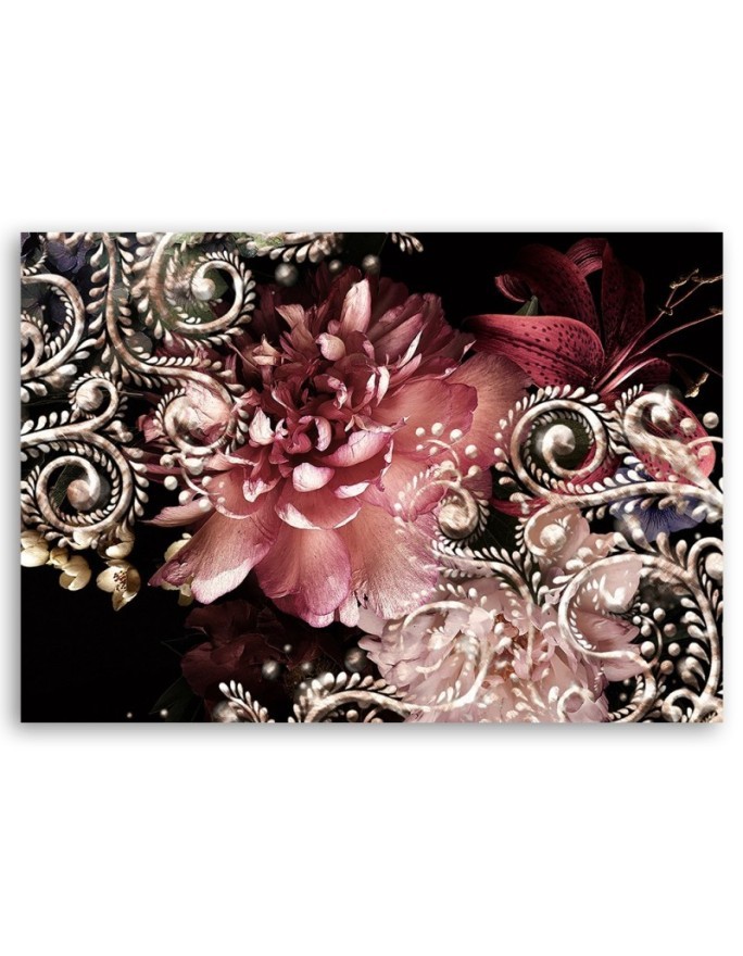 Canvas prints with flowers - Peony and lily flower | FEEBY