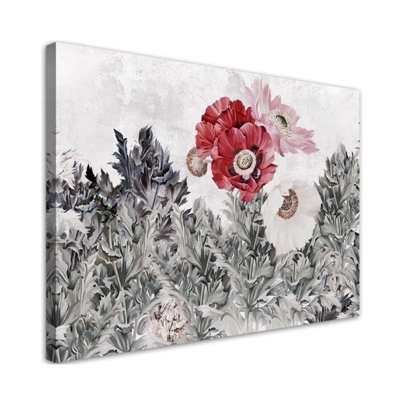 Canvas prints with flowers - Painted red poppies in the garden | FEEBY