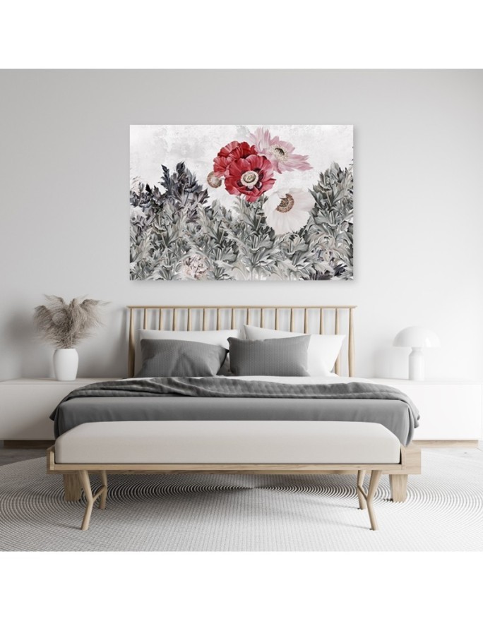 Canvas prints with flowers - Painted red poppies in the garden | FEEBY