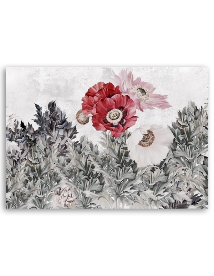 Canvas prints with flowers - Painted red poppies in the garden | FEEBY