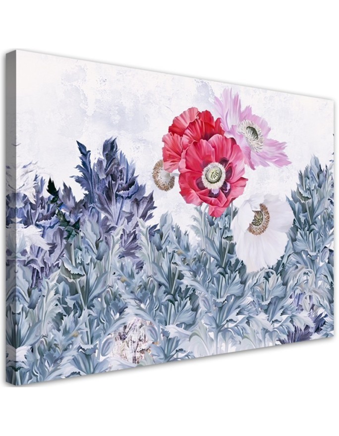 Canvas prints with flowers - Painted poppies in the garden | FEEBY