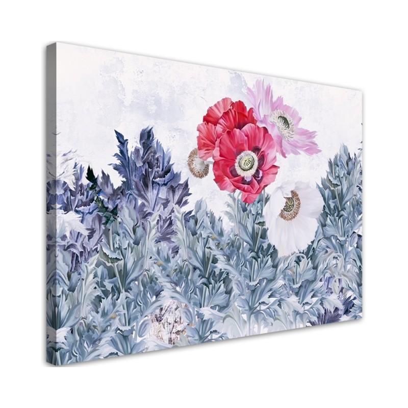 Canvas prints with flowers - Painted poppies in the garden | FEEBY