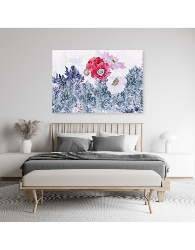 Canvas prints with flowers - Painted poppies in the garden | FEEBY