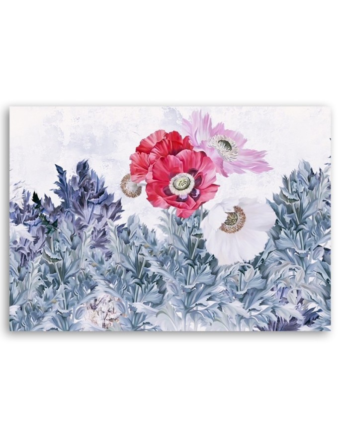 Canvas prints with flowers - Painted poppies in the garden | FEEBY