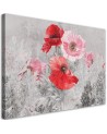 Wall art painting - Red poppies on a grey meadow. High quality  | FEEBY