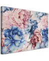Pastel peony flowers - Living room canvas painting | FEEBY