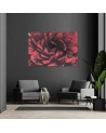 Red macro flower - Canvas art painting | FEEBY