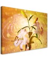 Lily on yellow background - Flower motif Canvas painting | FEEBY