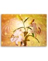 Lily on yellow background - Flower motif Canvas painting | FEEBY