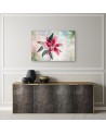 Pink lily - Printed canvas painting for living room | FEEBY
