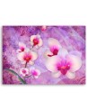 Orchid Flowers Abstraction - Wall art painting for living room | FEEBY