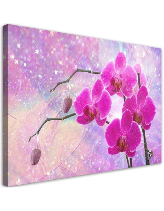 Modern canvas painting - Ethereal orchid abstract | FEEBY