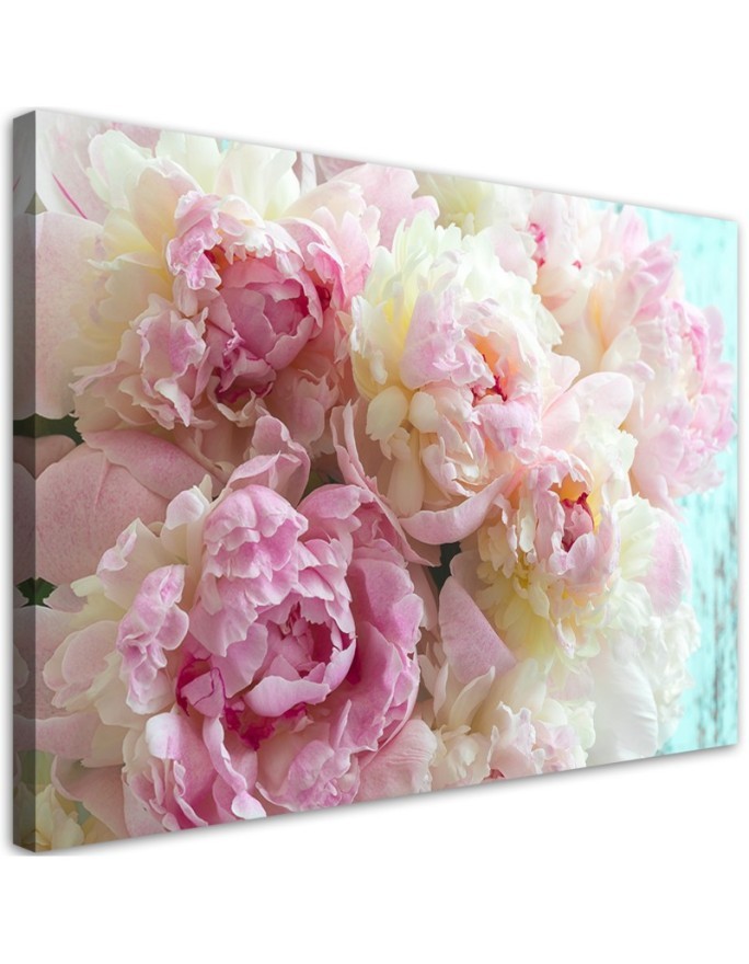Modern canvas prints - Pink peony flowers. Buy now| | FEEBY