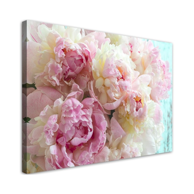 Modern canvas prints - Pink peony flowers. Buy now| | FEEBY