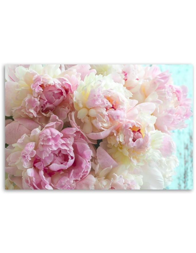 Modern canvas prints - Pink peony flowers. Buy now| | FEEBY