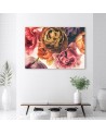 Canvas prints for bedroom - Peonies colourful flowers | FEEBY