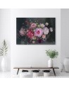 Canvas prints for living room wall - Vintage flower bouquet | FEEBY