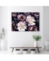 Canvas prints for living room wall - Peonies Vintage Bouquet of Flowers | FEEBY
