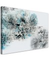 Pictures wall art for living room for wall - Blue flowers abstract | FEEBY