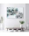 Pictures wall art for living room for wall - Blue flowers abstract | FEEBY