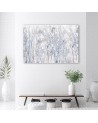 Decorative Canvas painting - Blue flower outlines | FEEBY