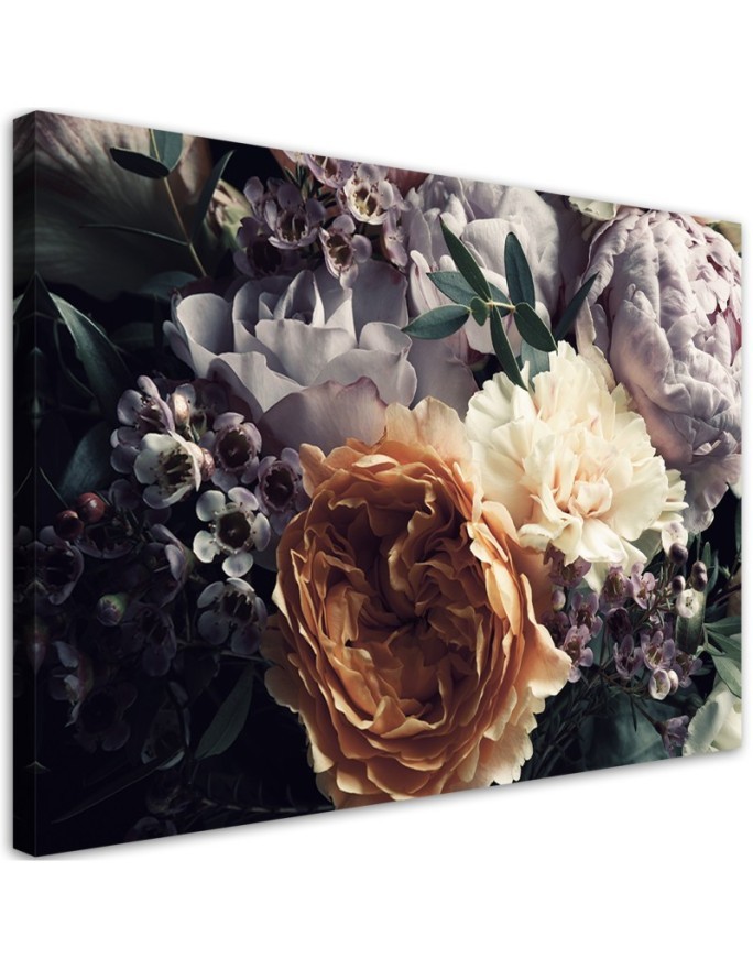 Decorative Canvas painting - Pastel Peonies Flower Bouquet | FEEBY