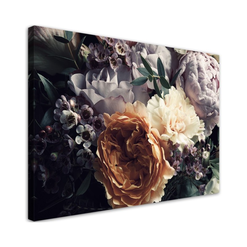 Decorative Canvas painting - Pastel Peonies Flower Bouquet | FEEBY