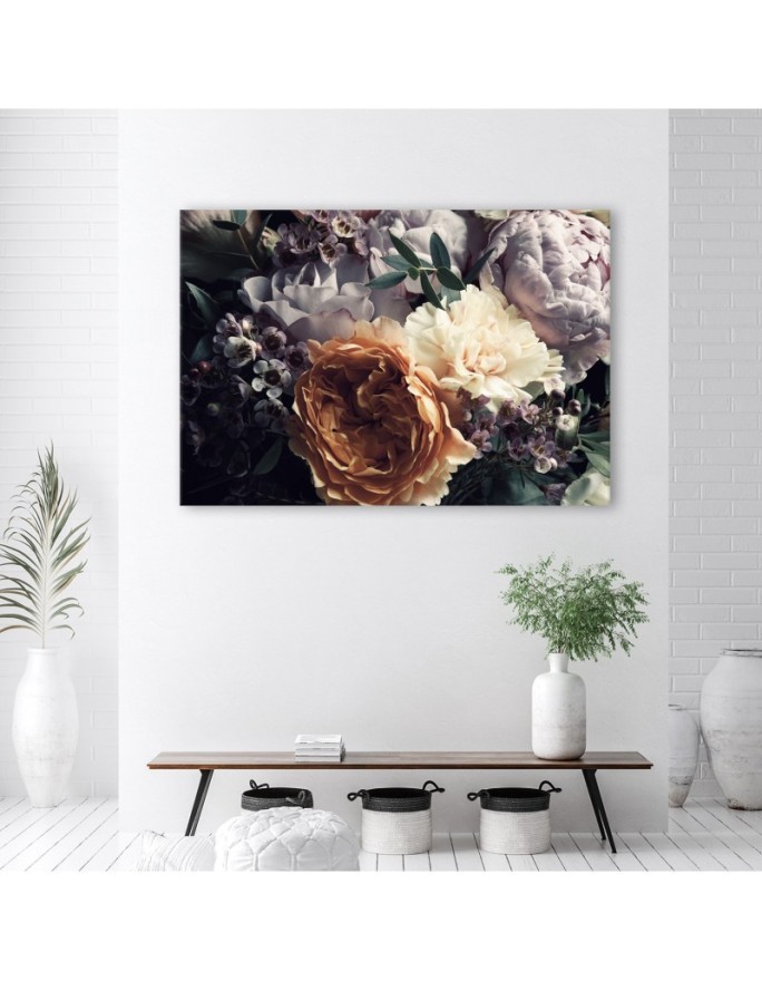 Decorative Canvas painting - Pastel Peonies Flower Bouquet | FEEBY