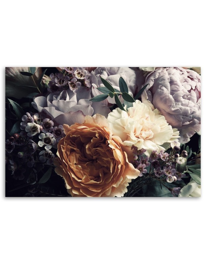 Decorative Canvas painting - Pastel Peonies Flower Bouquet | FEEBY