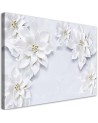 Decorative Canvas painting - Snow white Floral Plants | FEEBY
