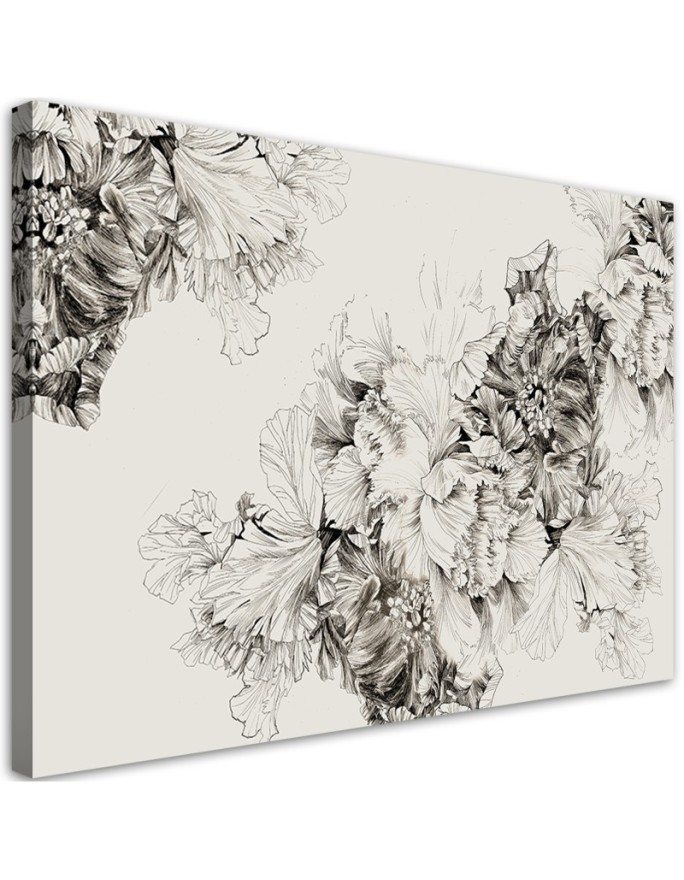 Canvas prints for living room - Floral vintage motif | FEEBY