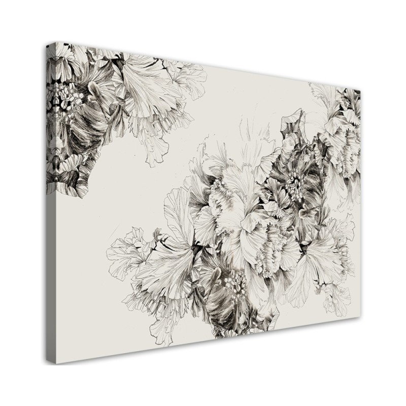 Canvas prints for living room - Floral vintage motif | FEEBY