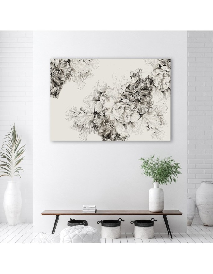 Canvas prints for living room - Floral vintage motif | FEEBY