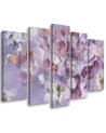 Iris lilac flower - 5 part canvas painting | FEEBY