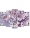 Iris lilac flower - 5 part canvas painting | FEEBY