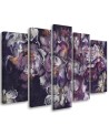 Iris flower - 5-part painting pentaptic | FEEBY
