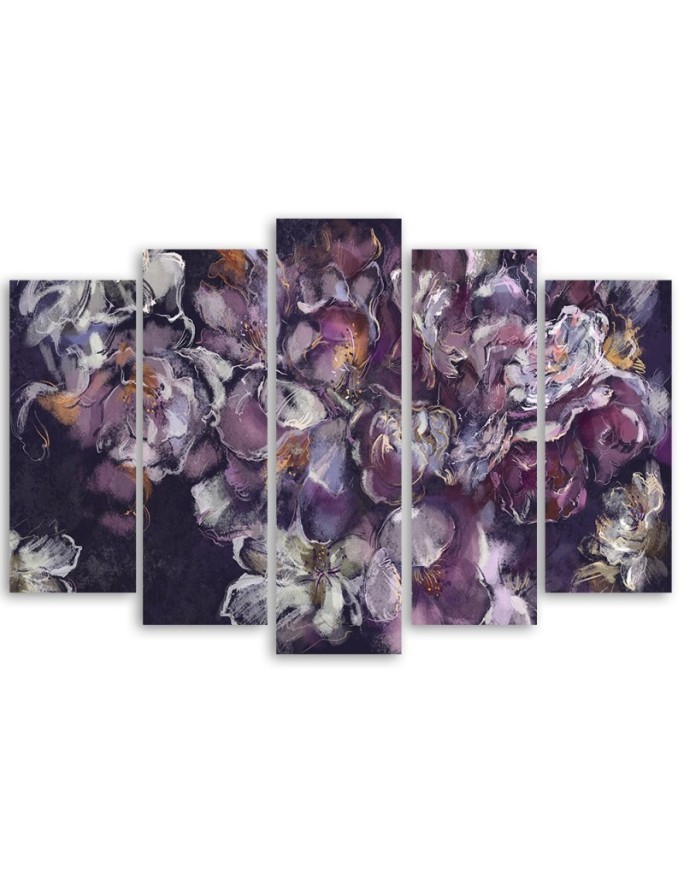 Iris flower - 5-part painting pentaptic | FEEBY