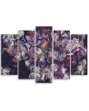 Iris flower - 5-part painting pentaptic | FEEBY