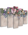 Falling flowers - Modern painting for living room | FEEBY
