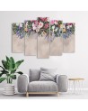 Falling flowers - Modern painting for living room | FEEBY